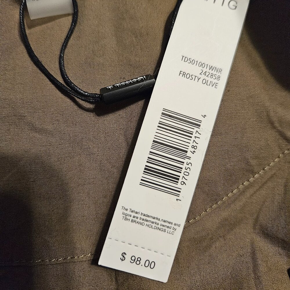 T Tahari Women's Dress Olive Size 2XL - Picture 8 of 12